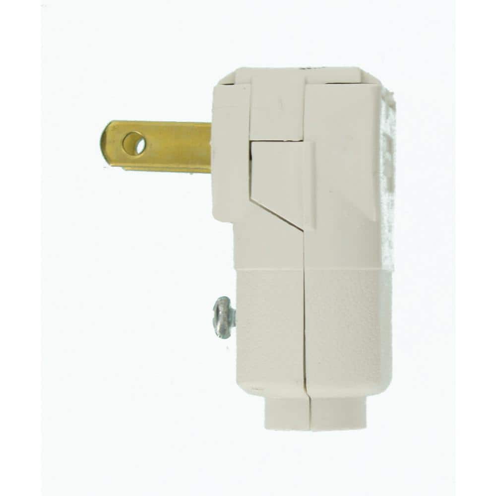 Leviton 15 Amp White Non-Polarized Angle Plug 101AN-W (4)