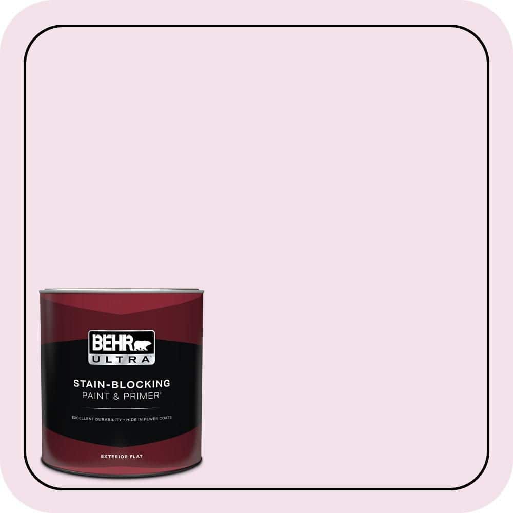 BEHR ULTRA 1 Qt. #690C-2 Pink Amour Flat Exterior Paint & Primer