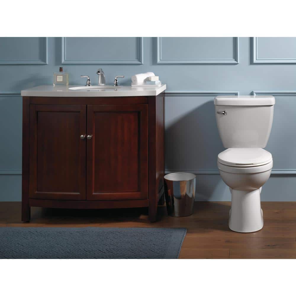Delta Foundations Round Front Toilet Bowl Only in White (3)