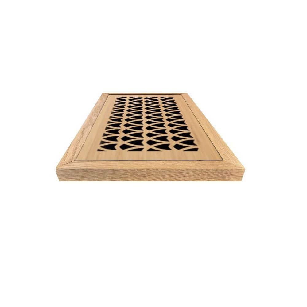 STELLAR Hardwood Floor Register, Duct Opening 6X12 (Overall 9x15) - Heavenly Arches Design (1)