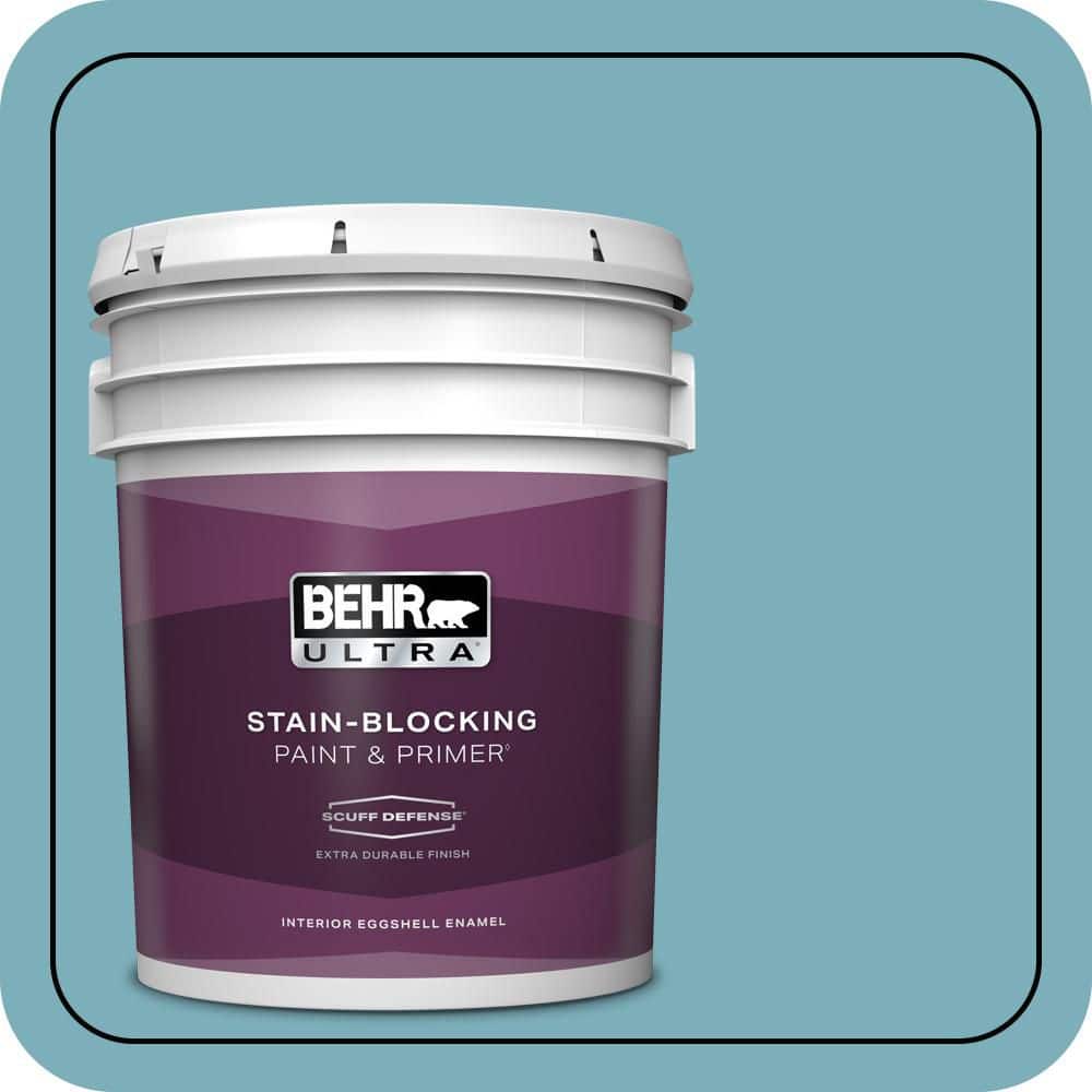 BEHR ULTRA 5 gal. #520F-4 November Skies Extra Durable Eggshell Enamel Interior Paint & Primer