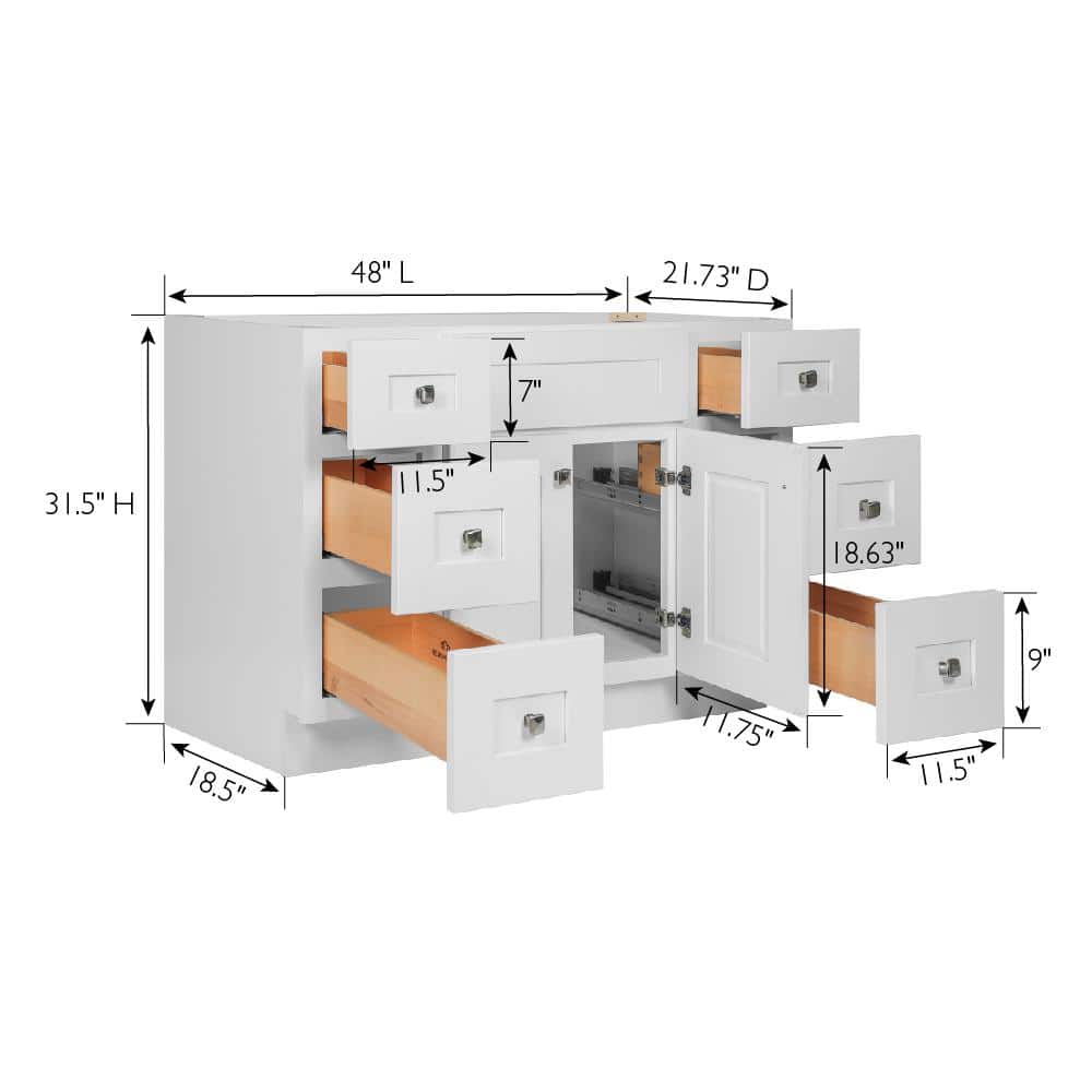 Design House Brookings W 21.73 in D 31.5 in H Fully Assembled Bath Vanity Cabinet without Top (2)