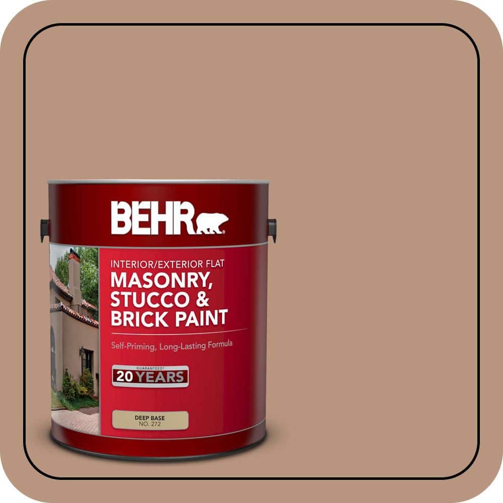 BEHR 1 gal. #S220-4 Potters Clay Flat Interior/Exterior Masonry, Stucco and Brick Paint