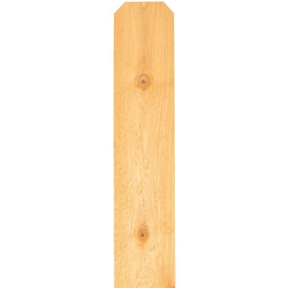 Unbranded 19/32 in. x 5-1/2 in. x 6 ft. Kiln Dried Cedar Wood Dog-Ear Fence Picket