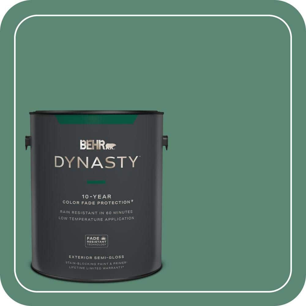 BEHR DYNASTY 1 gal. #MQ6-43 Dark Jade Semi-Gloss Exterior Stain-Blocking Paint & Primer