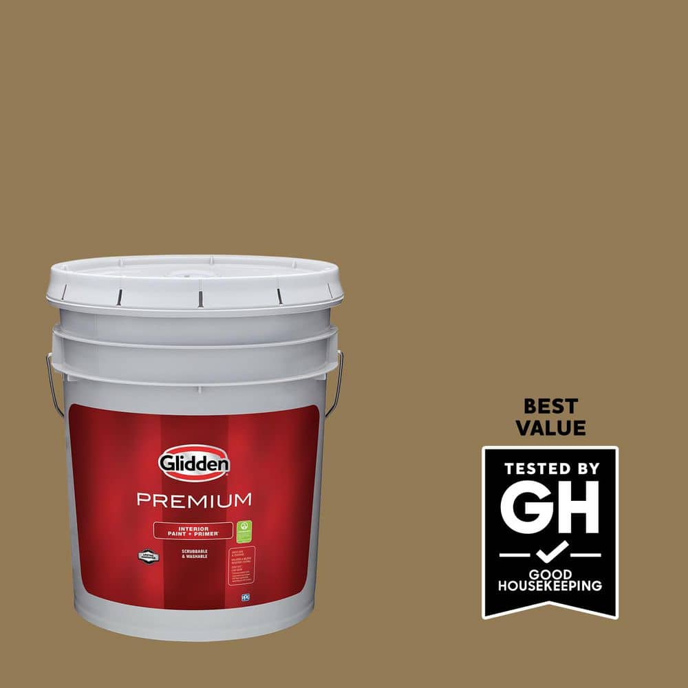 Glidden Premium 5 gal. PPG1098-6 Tweed Semi-Gloss Interior Latex Paint