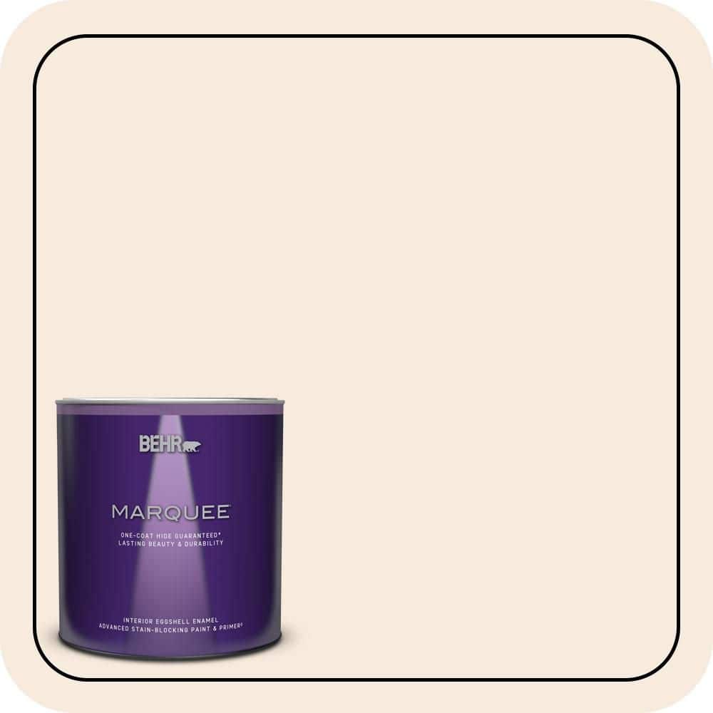 BEHR MARQUEE 1 qt. #RD-W15 Cotton Sheets Eggshell Enamel Interior Paint & Primer