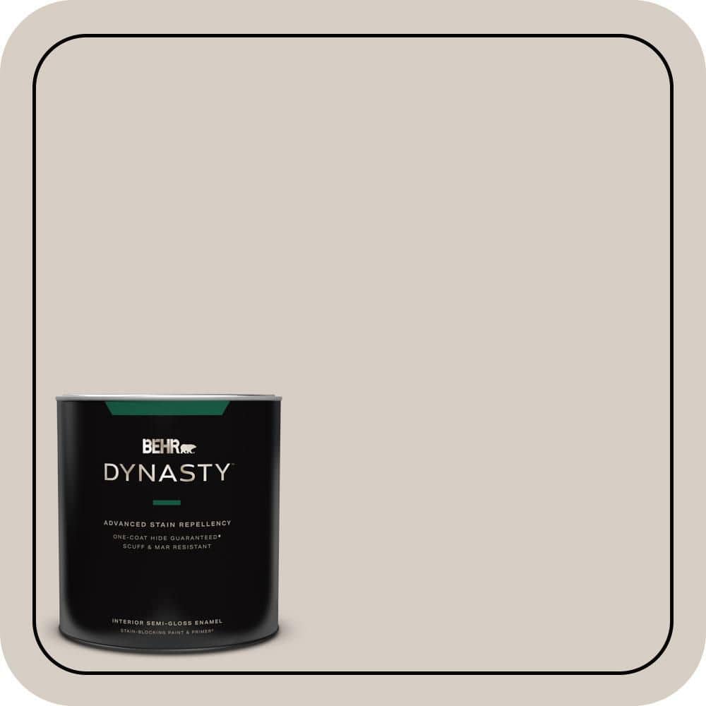 BEHR DYNASTY 1 qt. #MQ3-06 Granite Dust One-Coat Hide Semi-Gloss Enamel Interior Stain-Blocking Paint & Primer