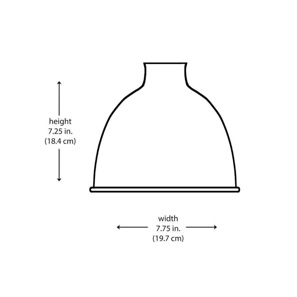 PRIVATE BRAND UNBRANDED 7.25 in. Matte Black Metal Bell Shaped Replacement Pendant Shade with 2.25 in. Neckless Fitter (3)