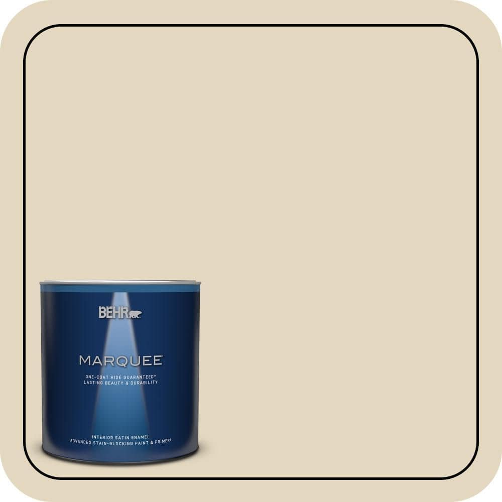 BEHR MARQUEE 1 qt. #S320-2 Pale Parsnip Satin Enamel Interior Paint & Primer