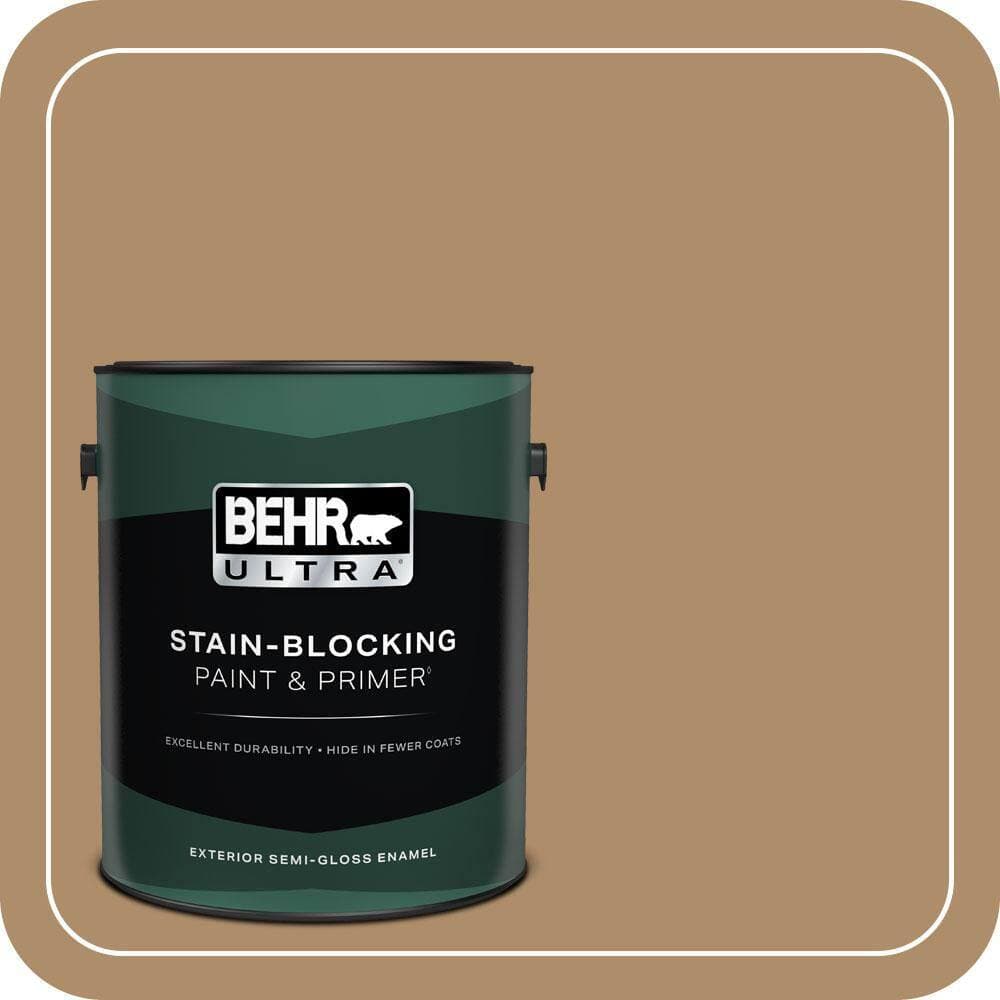 BEHR ULTRA 1 gal. #N270-5 River Road Semi-Gloss Enamel Exterior Paint & Primer
