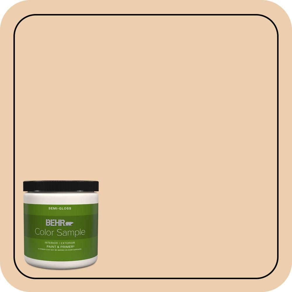 BEHR PREMIUM PLUS 8 oz. #S270-2 Chai Semi-Gloss Interior/Exterior Paint & Primer Color Sample