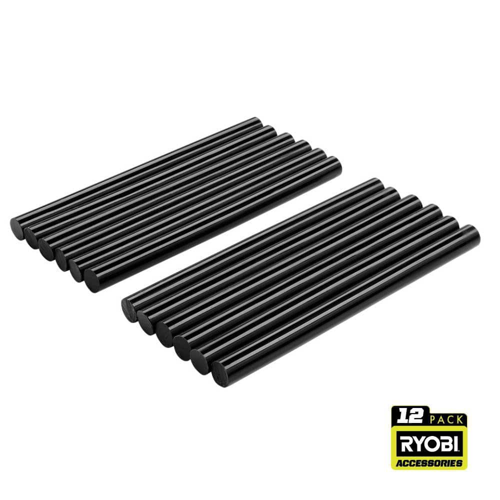 RYOBI All Purpose Full Size Black Glue Sticks (12-Pack)