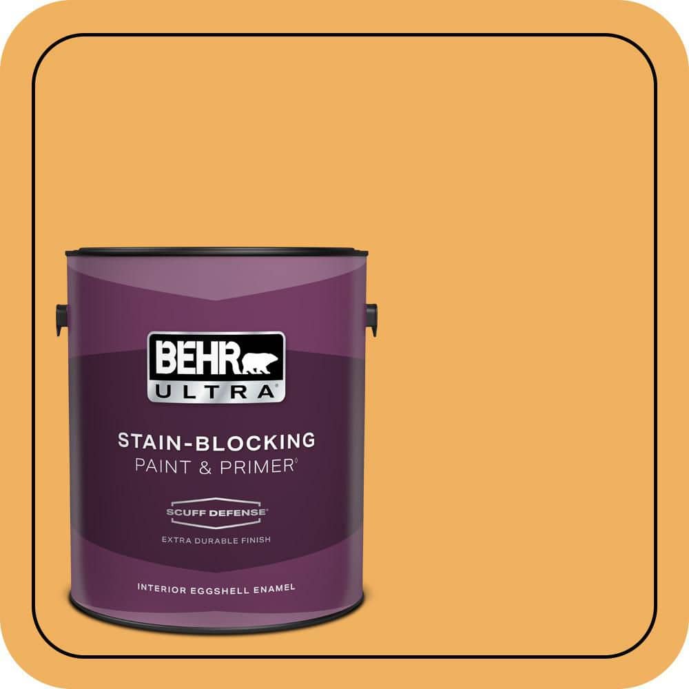 BEHR ULTRA 1 gal. #PMD-74 Sweet Honey Extra Durable Eggshell Enamel Interior Paint & Primer