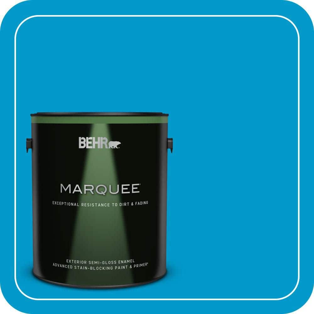 BEHR MARQUEE 1 gal. #550B-6 Isle of Capri Semi-Gloss Enamel Exterior Paint & Primer