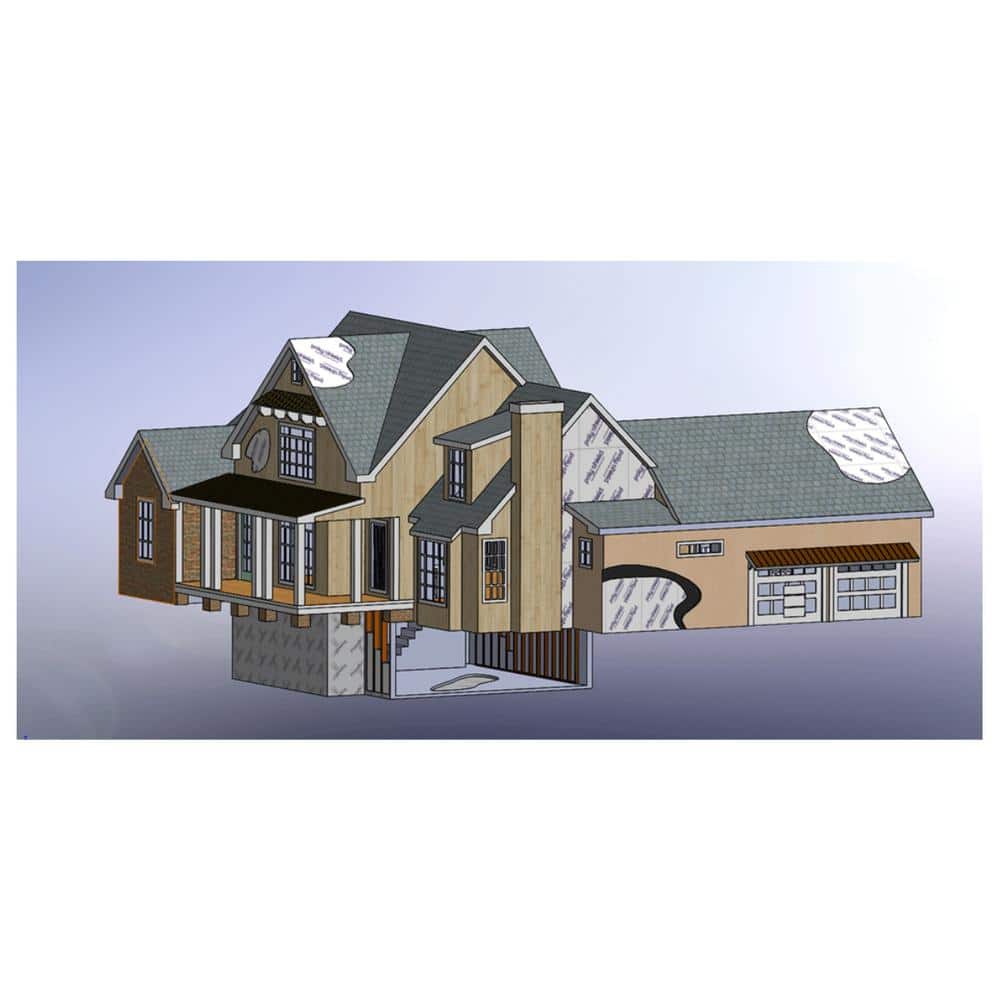Cellofoam Poly Shield 1.5 in. x 48 in. x 8 ft. (Fan-Fold Style) Rigid Foam Board EPS Insulated Sheathing R-5.78, 2-Pack (3)