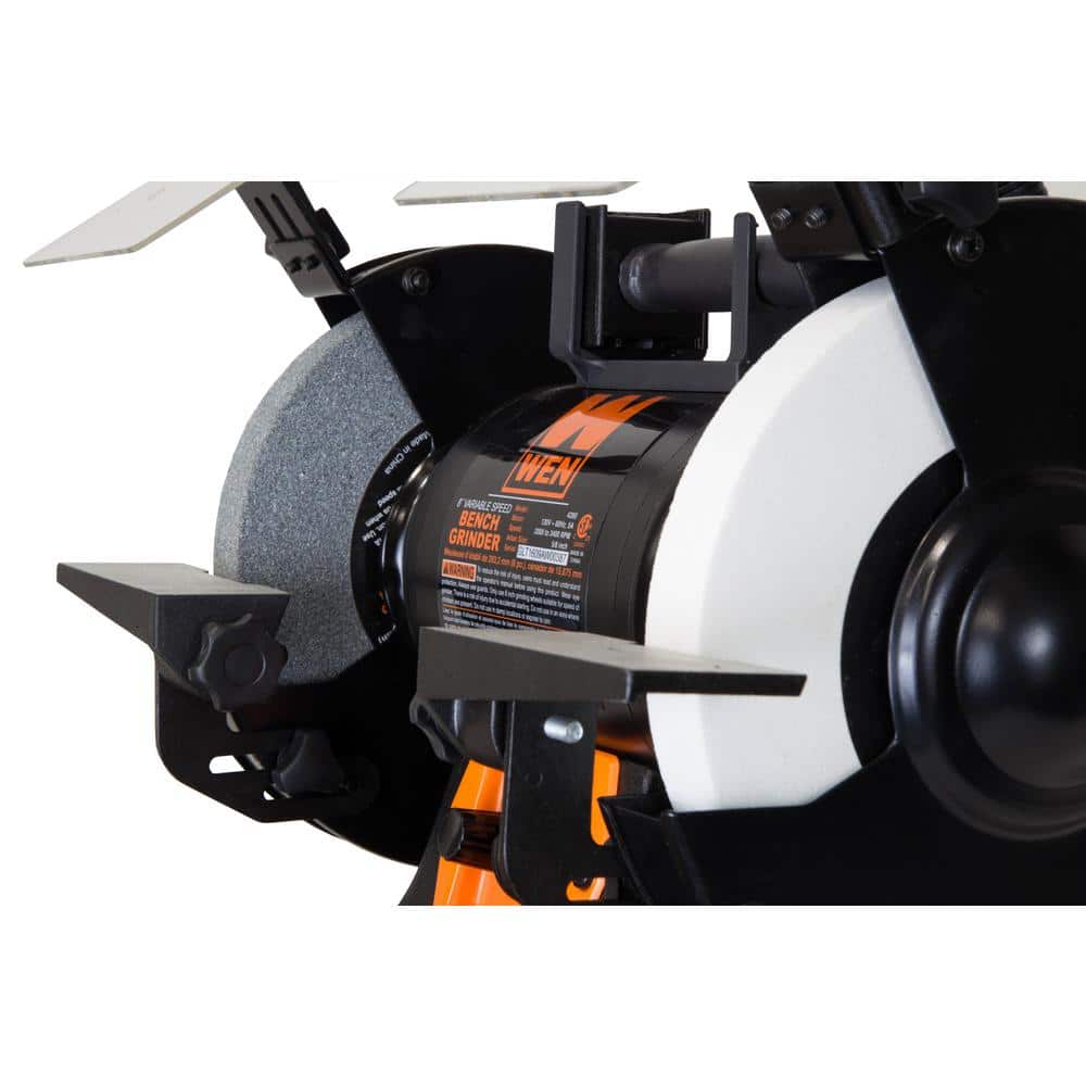 WEN 8 in. 5 Amp Variable Speed Bench Grinder with Flexible Work Light (3)