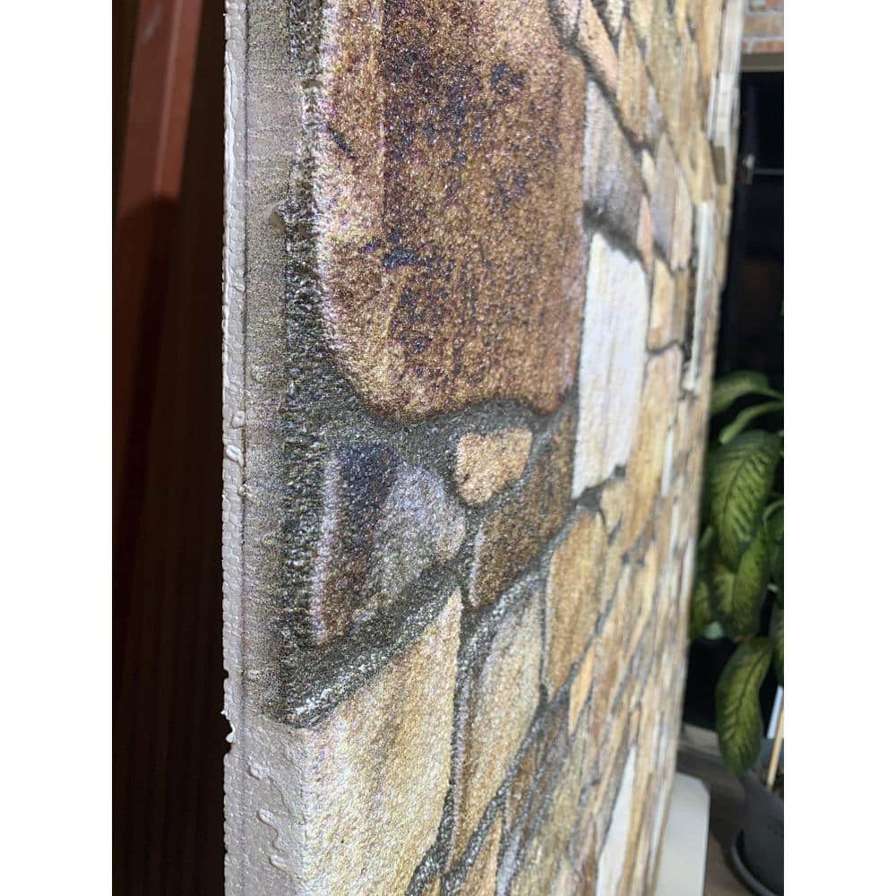 Dundee Deco 4/5 in. x 3-1/4 ft. x 1-3/5 ft. Brown Off-White Multi-Colored Faux Stone Styrofoam 3D Decorative Wall Paneling 5-Pack (2)