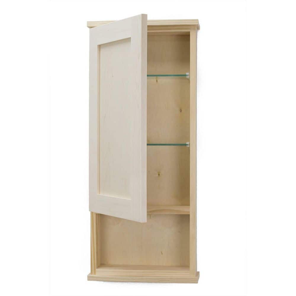 WG Wood Products 24 in. Ocala On the Wall Cabinet with 6 in. Open Shelf 3.5 (4)