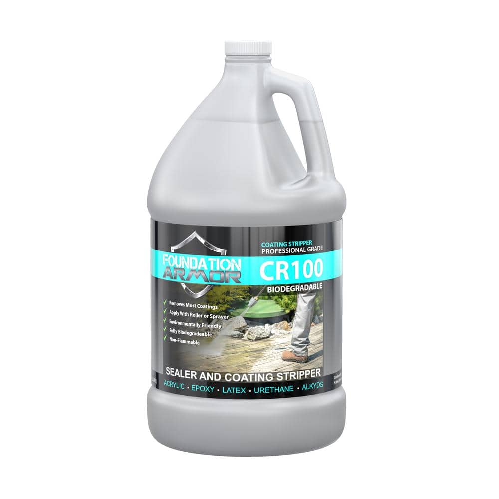 Foundation Armor 1 Gal. Interior/Exterior Liquid Concrete Coating Remover for Paint, Epoxy, Urethane, Acrylics Paint Stripper (1)