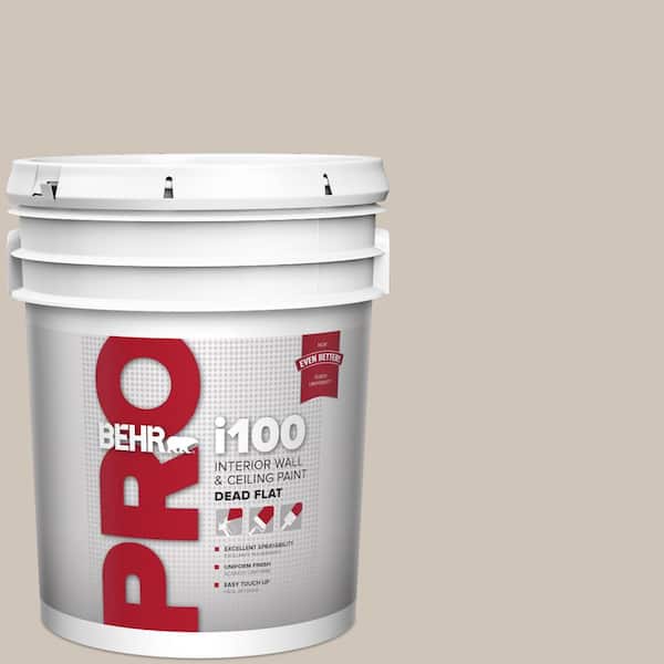 BEHR PRO 5 gal. #ICC-89 Gallery Taupe Dead Flat Interior Paint (2)