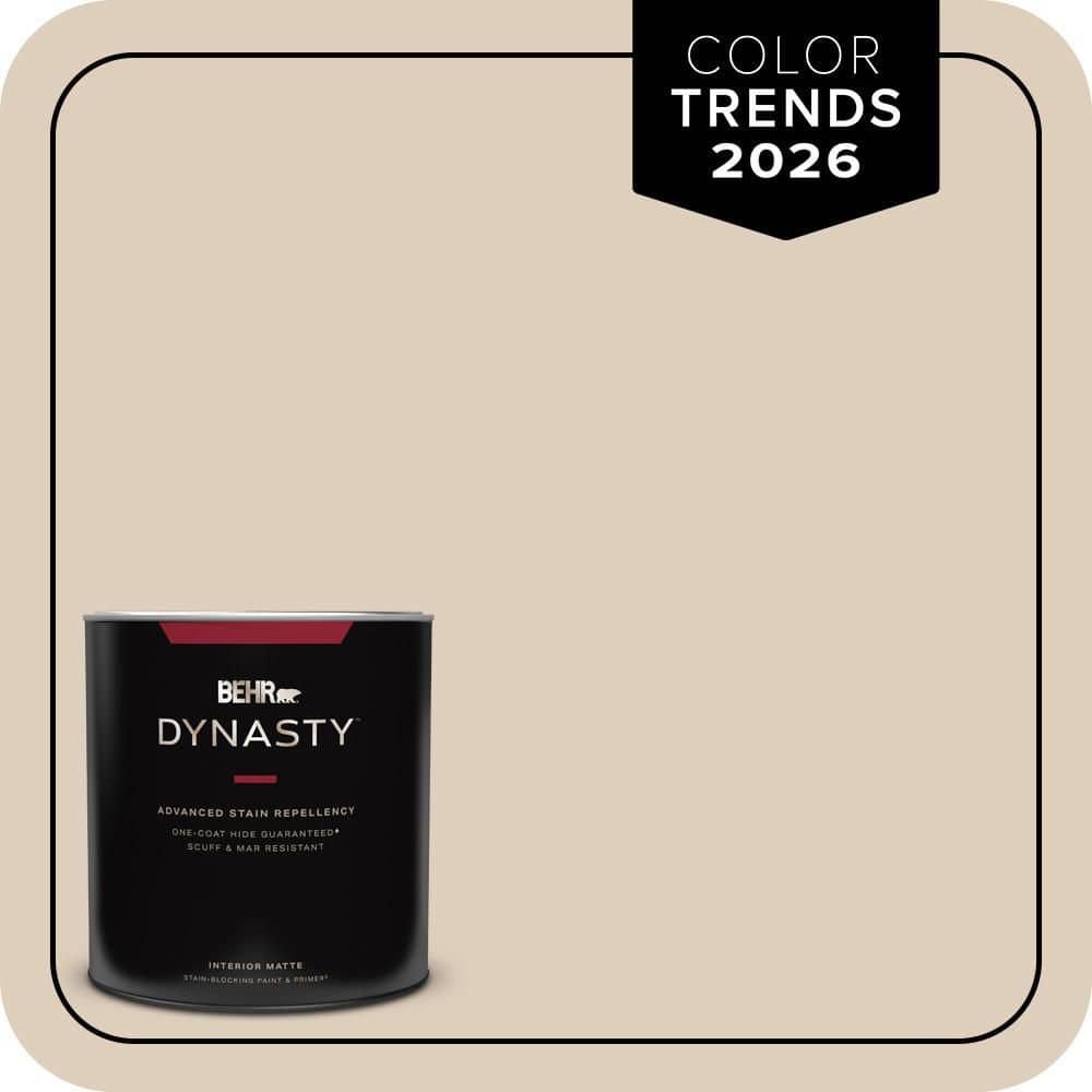 BEHR DYNASTY 1 qt. #MQ3-11 Dainty Lace One-Coat Hide Matte Interior Stain-Blocking Paint & Primer