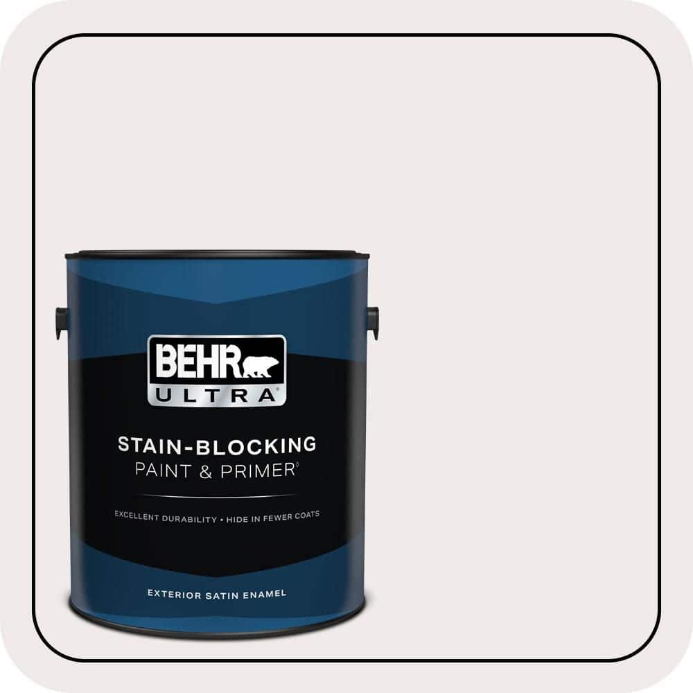 BEHR ULTRA 1 gal. #W-D-620 Pale Bud Satin Enamel Exterior Paint & Primer