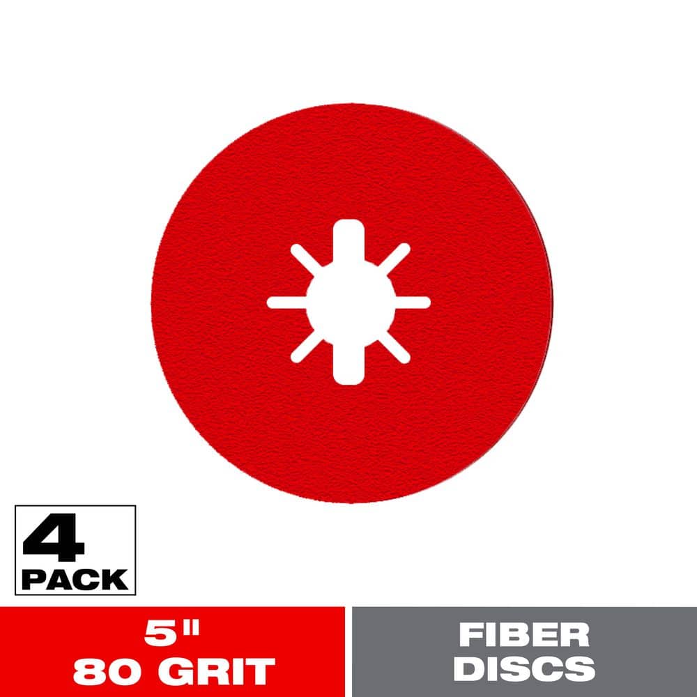 DIABLO 5 in. 80-Grit Fiber Disc (4-Pack)