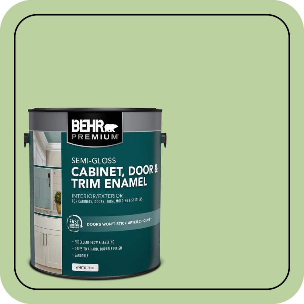 BEHR PREMIUM 1 gal. #P380-4 Four Leaf Clover Semi-Gloss Enamel Interior/Exterior Cabinet, Door & Trim Paint
