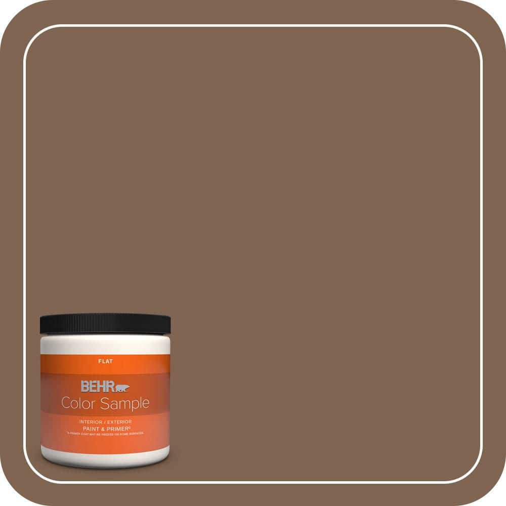 BEHR PREMIUM PLUS 8 oz. #N240-7 Joshua Tree Flat Interior/Exterior Paint & Primer Color Sample