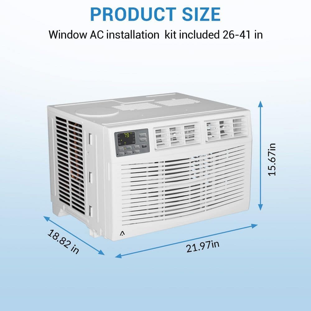 Garvee 8000 BTU WiFi Window Air Conditioner, Cools 350 Sq. Ft with Remote Energy Saving, App Control, Timer in White (3)