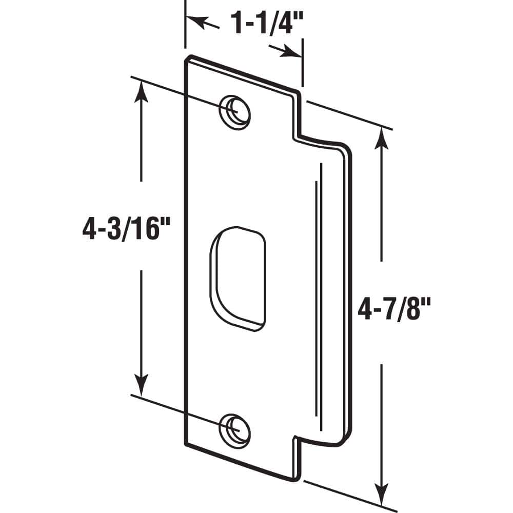 Prime-Line Commercial ASA Door Strike, Brass Plated Steel (2)