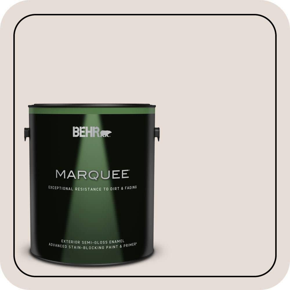 BEHR MARQUEE 1 gal. #PR-W11 Patience Semi-Gloss Enamel Exterior Paint & Primer