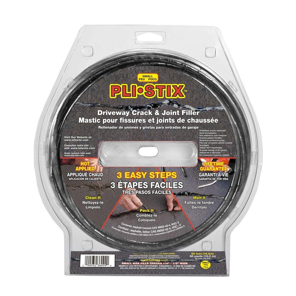 Latex-ite Pli-Stix 60 ft. Small Black Permanent Blacktop Joint and Crack Filler (2)