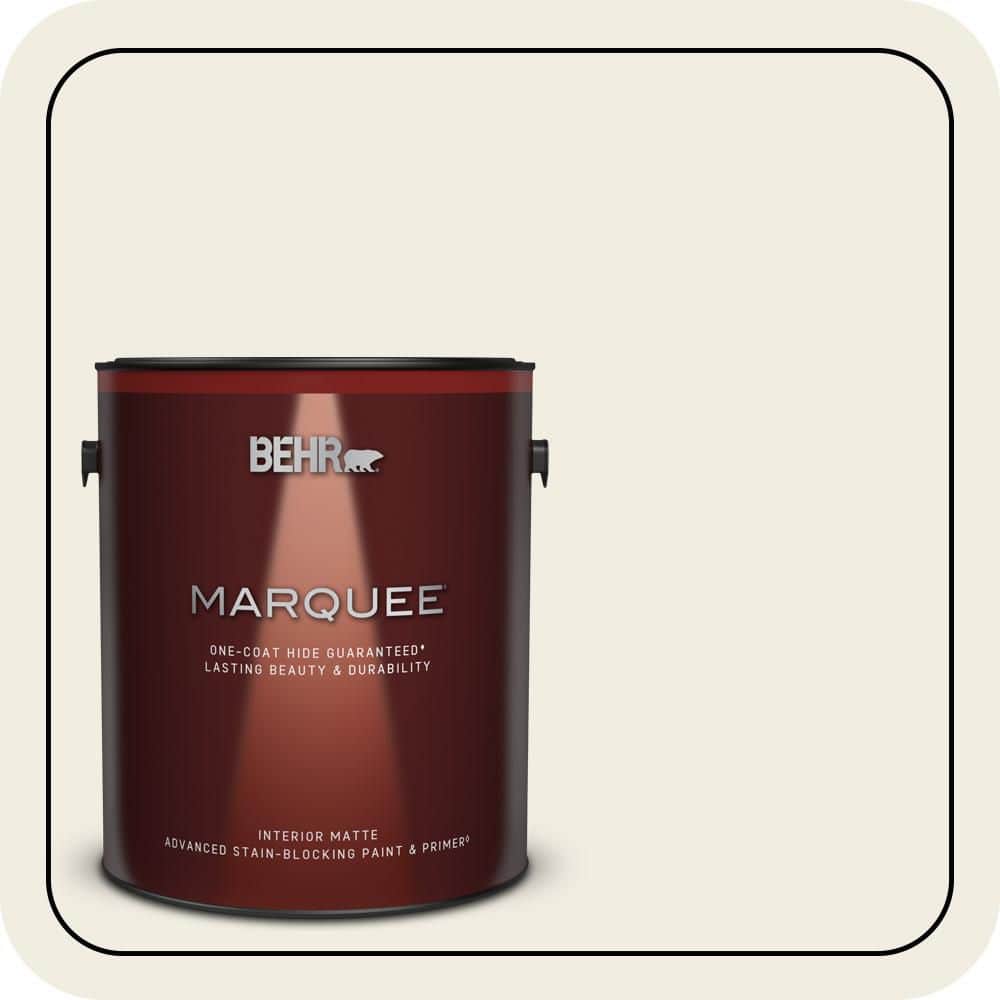 BEHR MARQUEE 1 gal. Designer Collection #DC-012 White Stone Matte Interior Paint & Primer