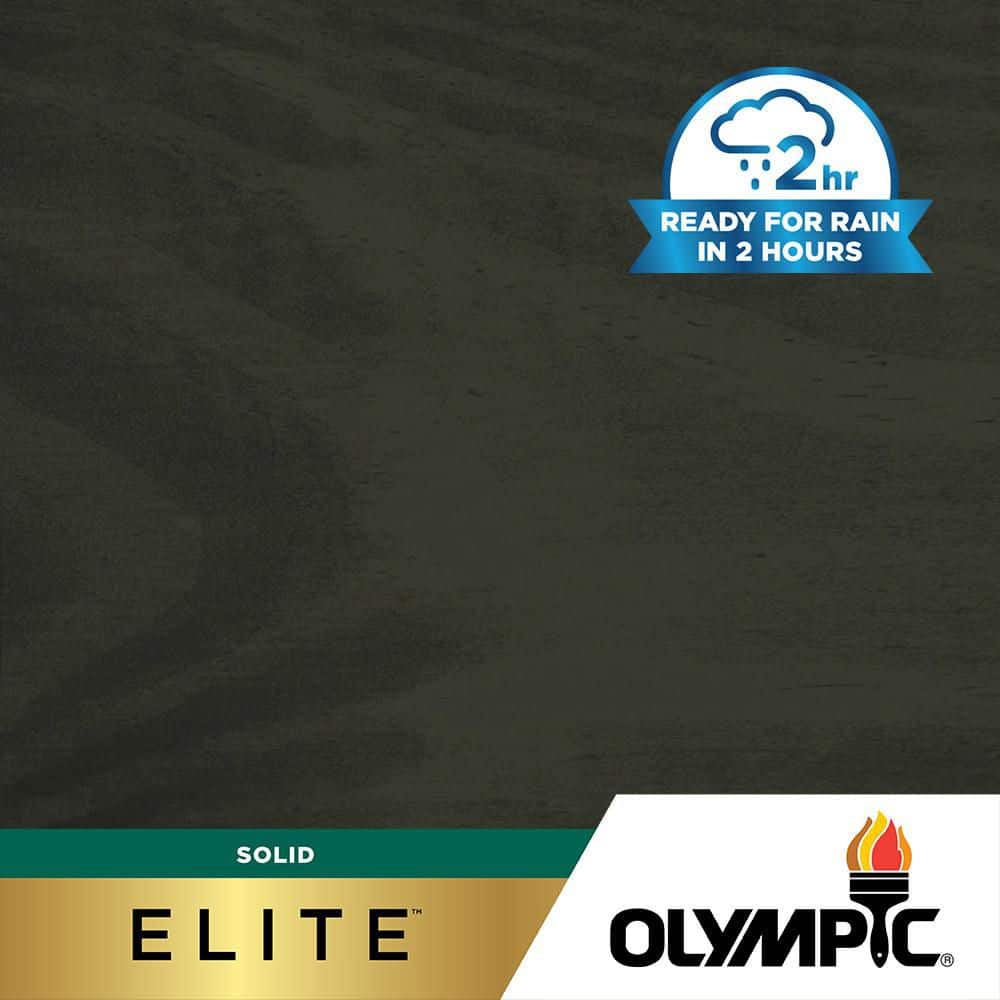 Olympic Elite 8 oz. SC-1026 Deep Charcoal Solid Advanced Exterior Stain and Sealer in One