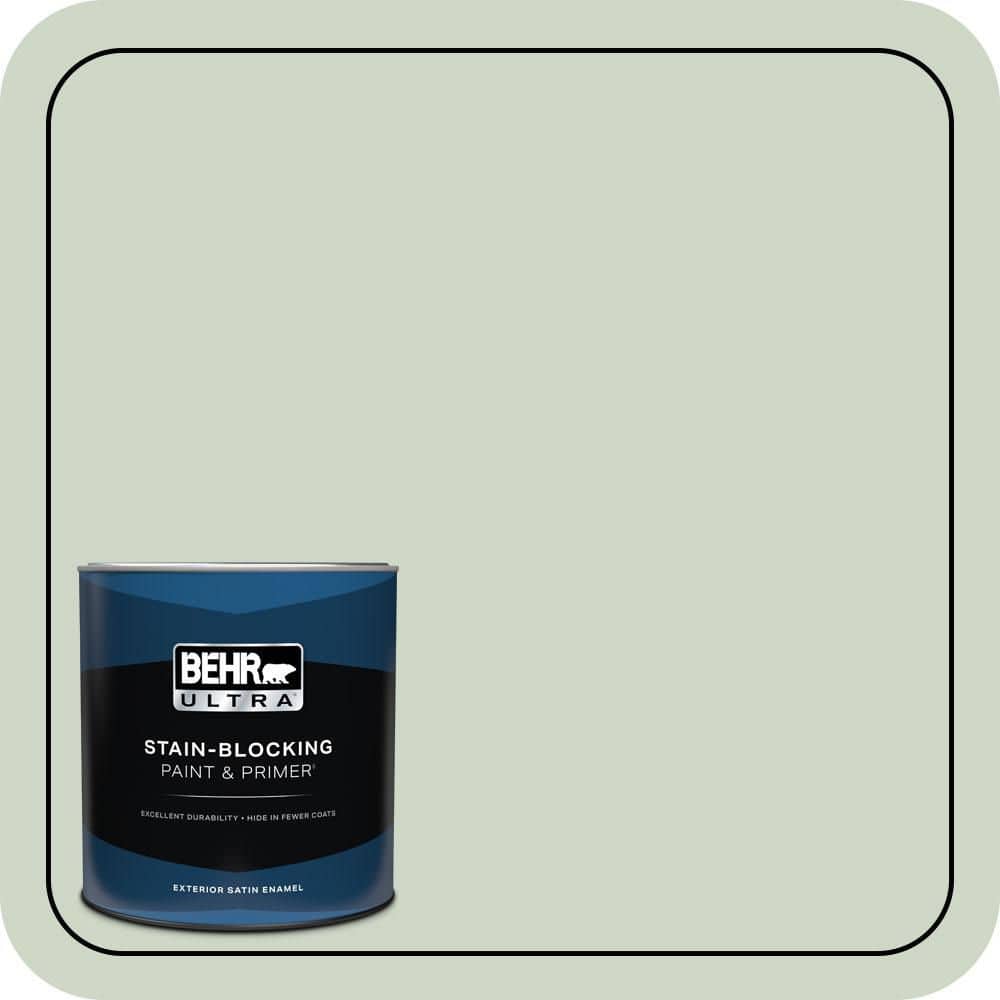 BEHR ULTRA 1 qt. #S390-2 Spring Valley Satin Enamel Exterior Paint & Primer