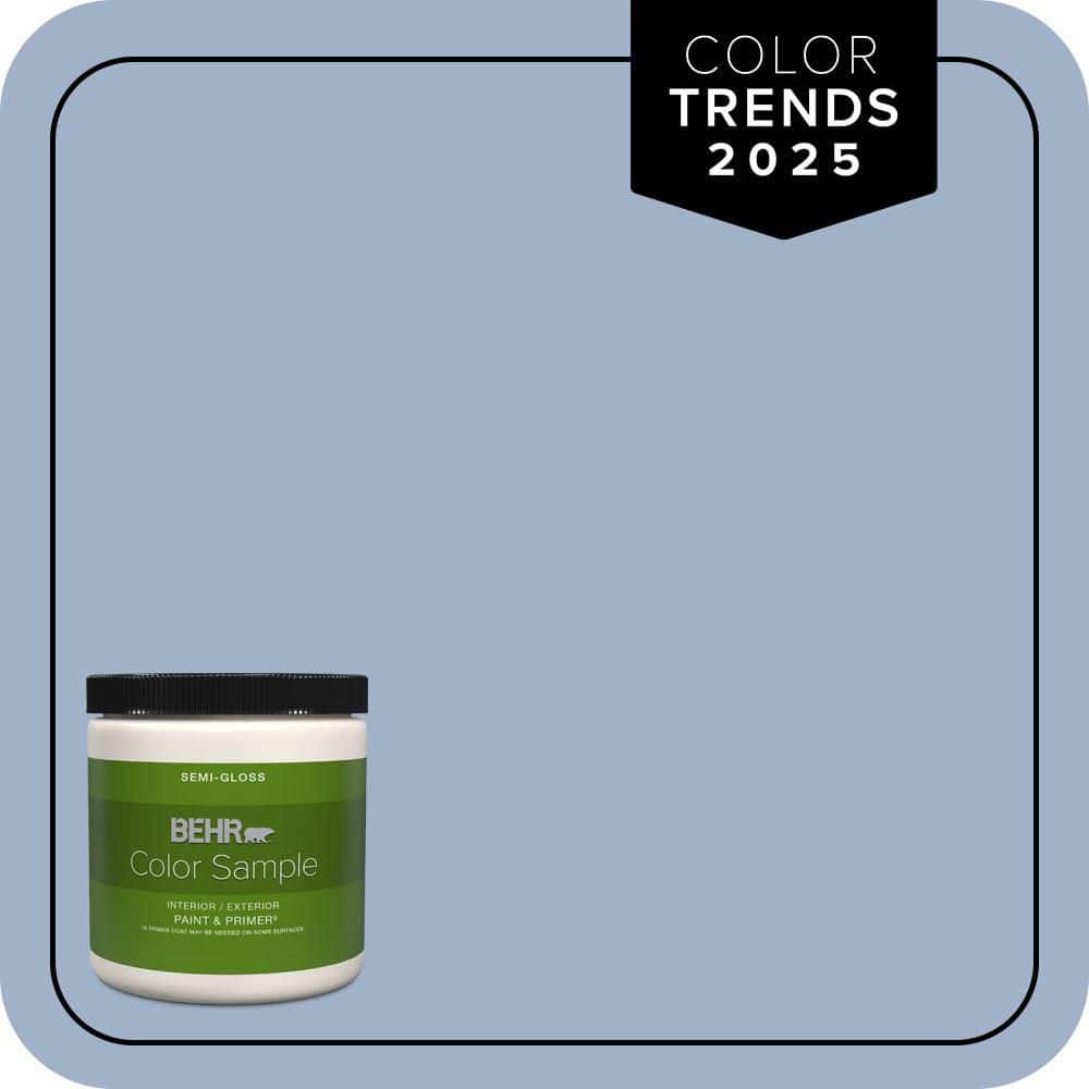 BEHR PREMIUM PLUS 8 oz. #S530-3 Aerial View Semi-Gloss Interior/Exterior Paint & Primer Color Sample
