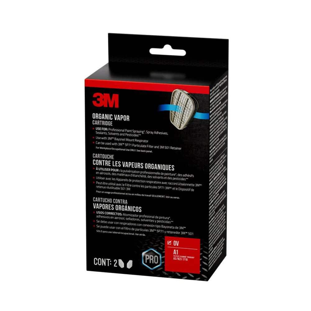 3M OV/A1 6001P2 Performance Cartridge Organic Vapor, 2 pair (2)