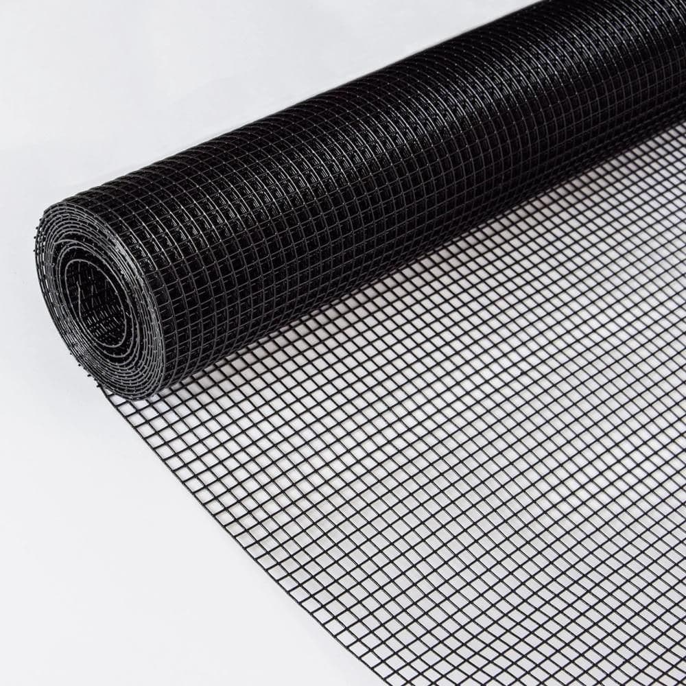 Unbranded 36 inchx50 ft Black Vinyl Coated Hardware Cloth 19 Gauge 1/4 inch Black PVC Hardware Cloth
