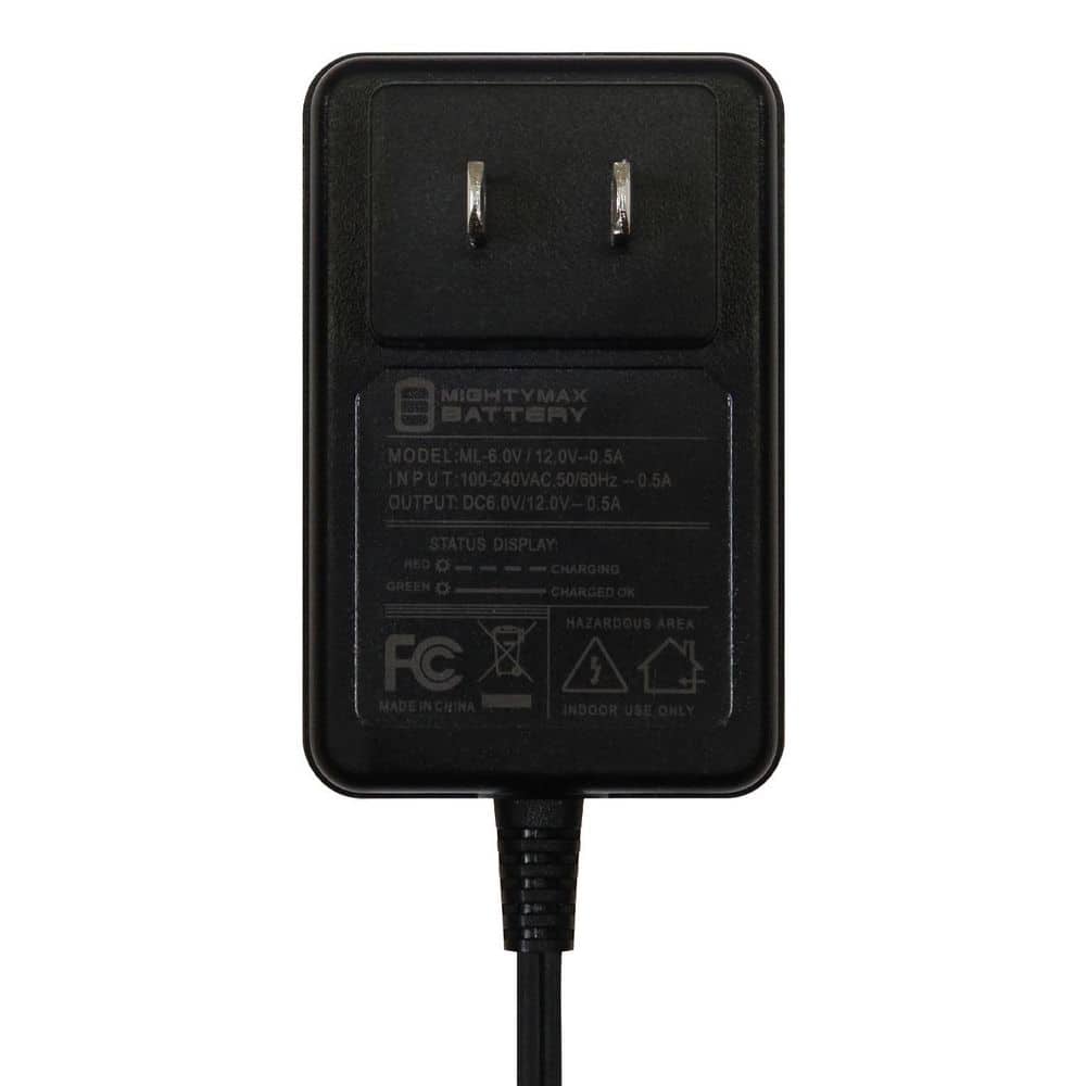 MIGHTY MAX BATTERY ML5-6S-6 Volt 5 AH, Spring S2 Terminal, Rechargeable SLA AGM Battery Includes 6V Charger (3)