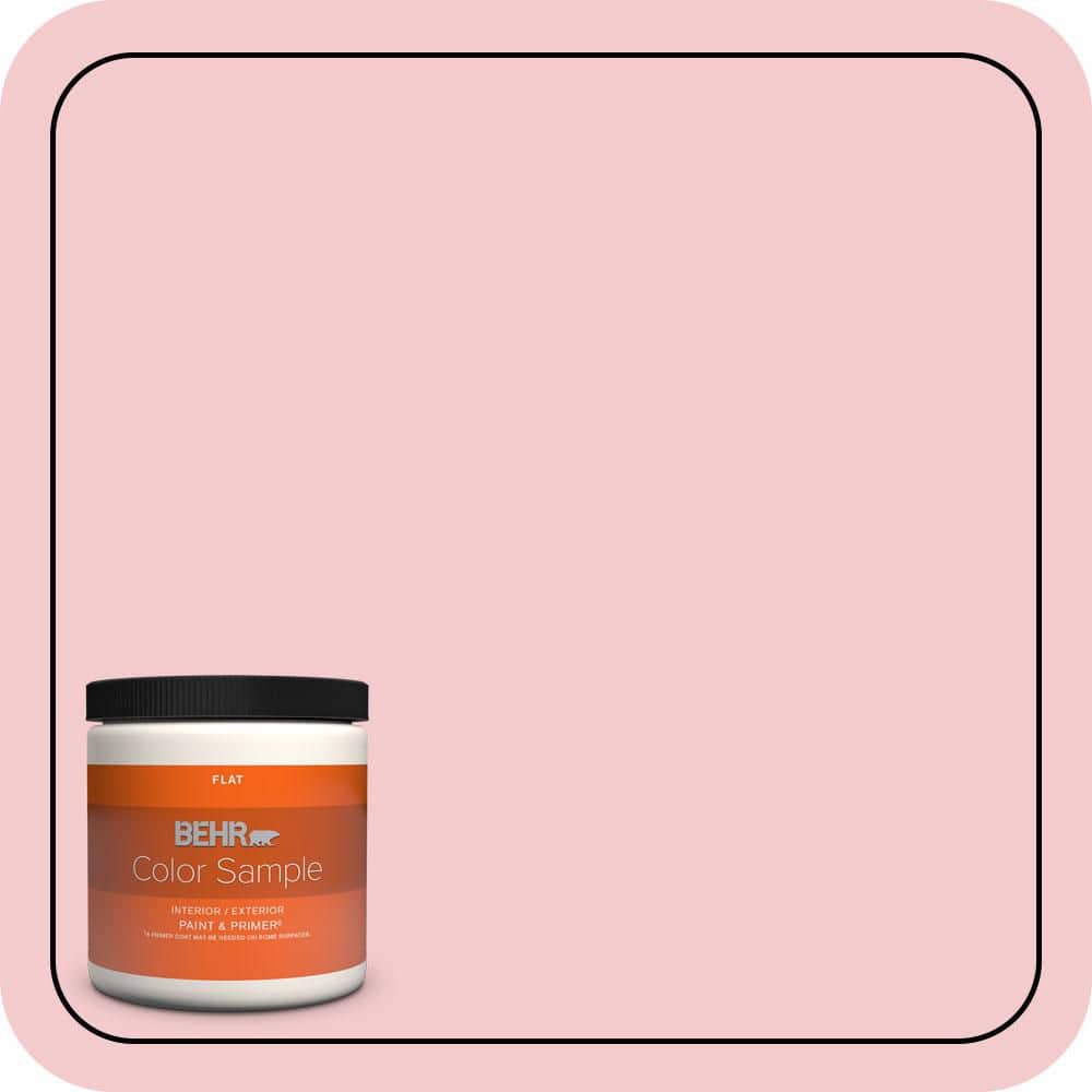 BEHR PREMIUM PLUS 8 oz. #P160-1 Angel Kiss Flat Interior/Exterior Paint & Primer Color Sample