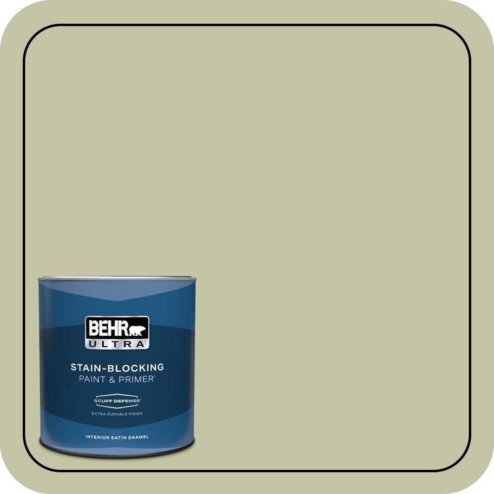 BEHR ULTRA 1 qt. #S360-3 Balance Green Extra Durable Satin Enamel Interior Paint & Primer
