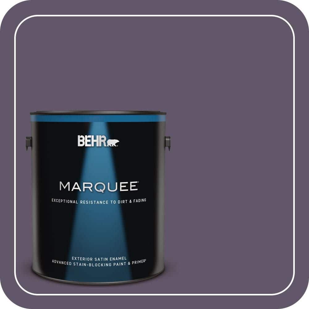 BEHR MARQUEE 1 gal. #PPU17-04 Darkest Grape Satin Enamel Exterior Paint & Primer