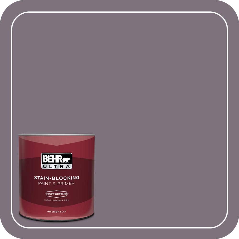 BEHR ULTRA 1 qt. #N100-5 Plush Velvet Extra Durable Flat Interior Paint & Primer