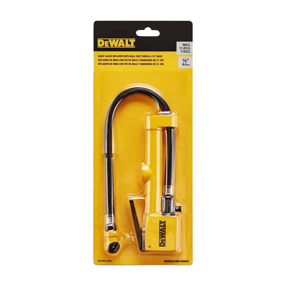 DEWALT Sight Glass Inflator w/ 15 in. Hose and Ball Foot Chuck (2)
