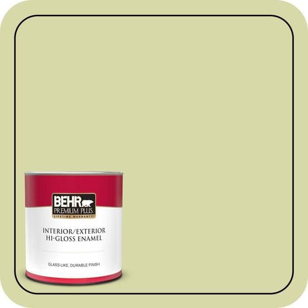BEHR PREMIUM PLUS #410C-3 Celery Sprig Enamel Interior/Exterior Paint & Primer Color Sample (3)