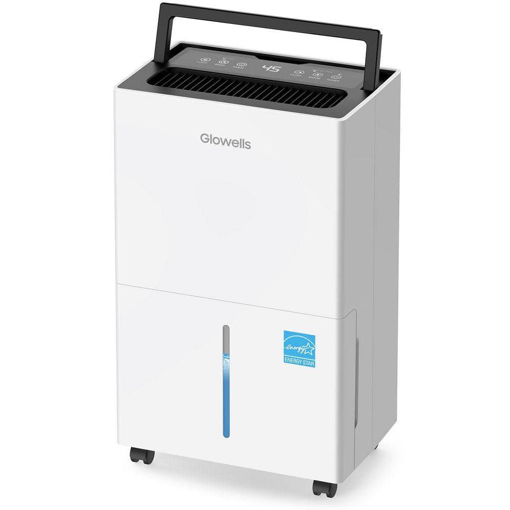 WOCK 82 Pints ​​5500 sq. ft. White Dehumidifier with Energy Star, Auto Defrost, Continuous Drain, 24 H Timer, 2-Speeds (1)