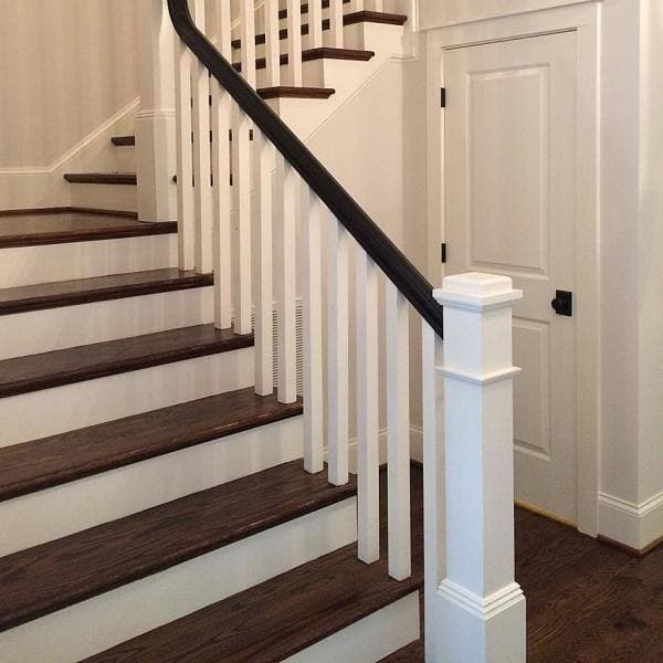 EVERMARK Stair Parts 36 in. x 1-1/4 in. 5060 Primed Full Square Craftsman Wood Baluster for Stair Remodel (2)