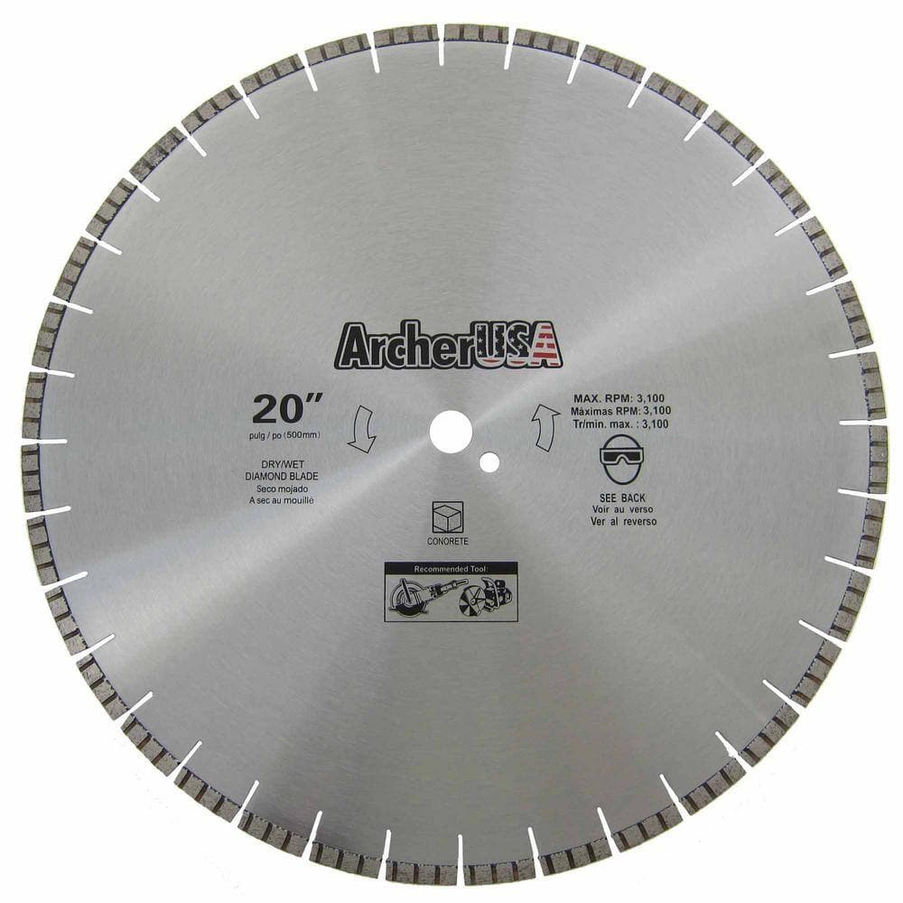 Archer USA 20 in. Diamond Blade for Concrete Cutting (3)